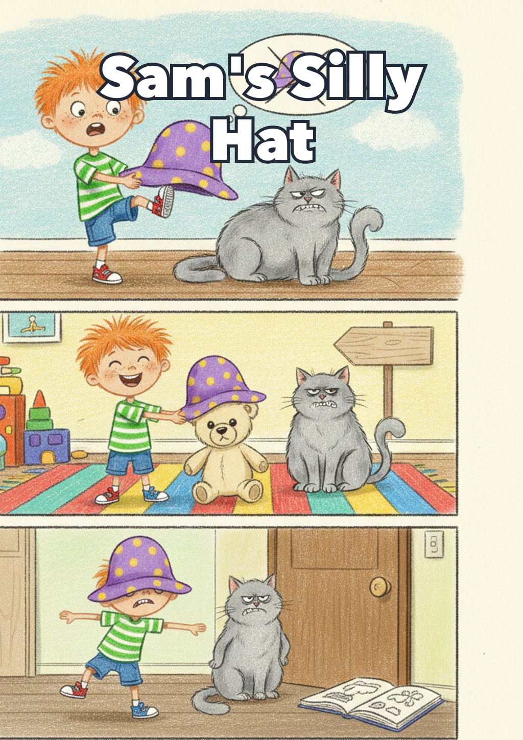 Sam's Silly Hat — children's book cover