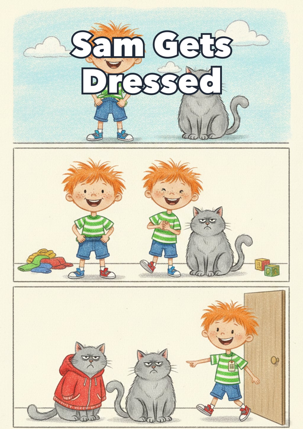 Sam Gets Dressed — children's book cover