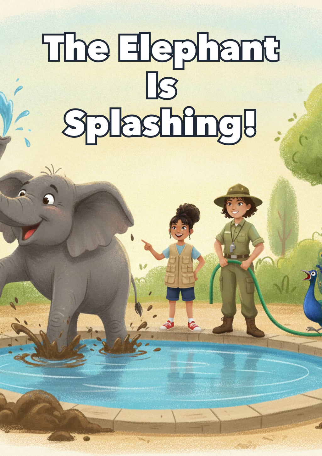 The Elephant Is Splashing! — children's book cover