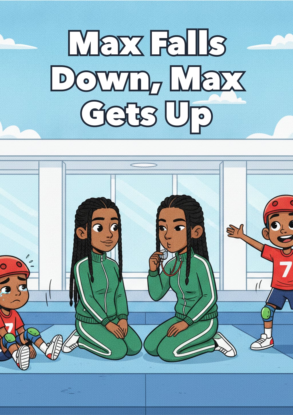 Max Falls Down, Max Gets Up — children's book cover