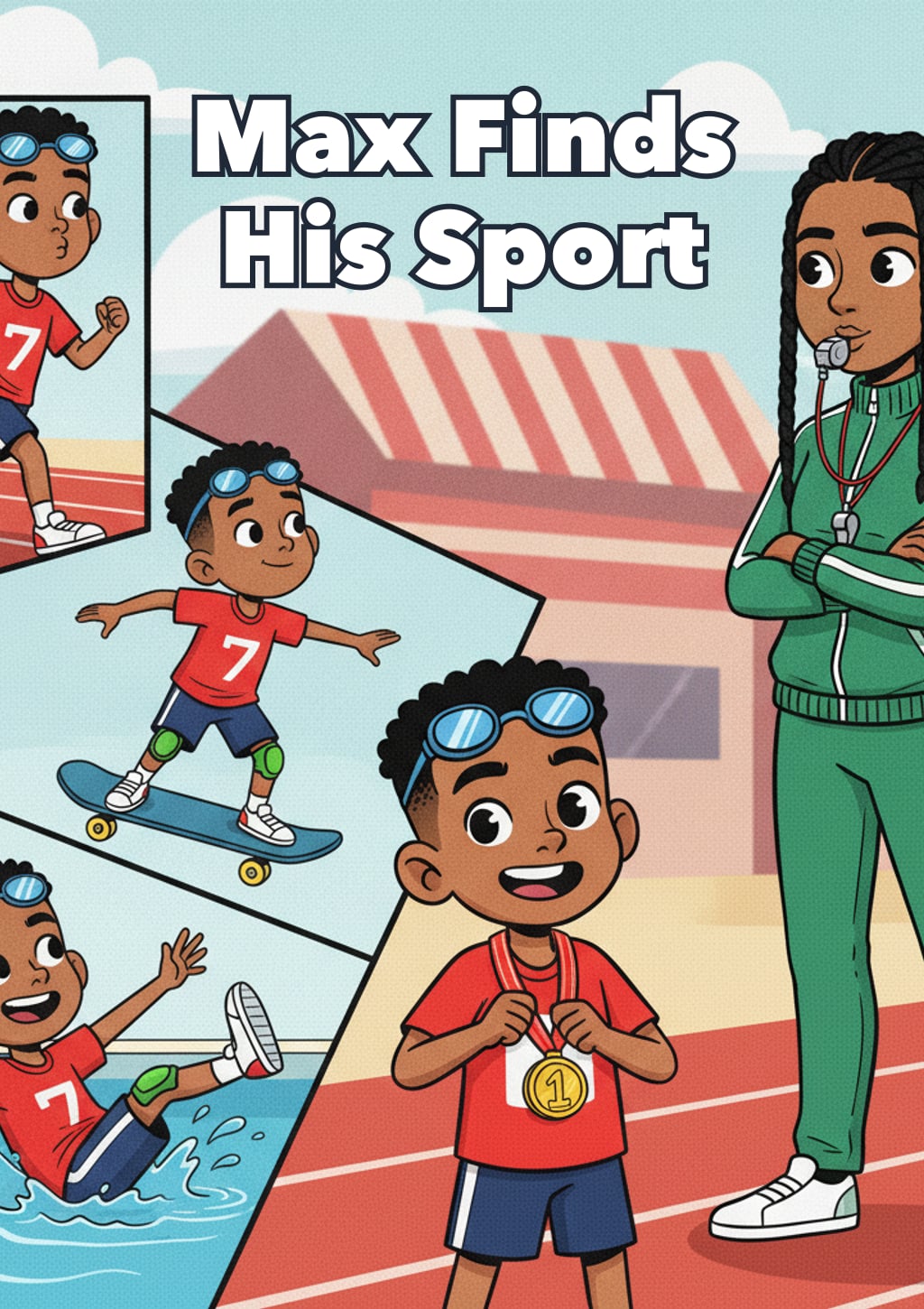 Max Finds His Sport — children's book cover