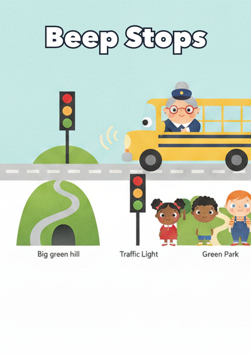 Beep Stops — children's book cover