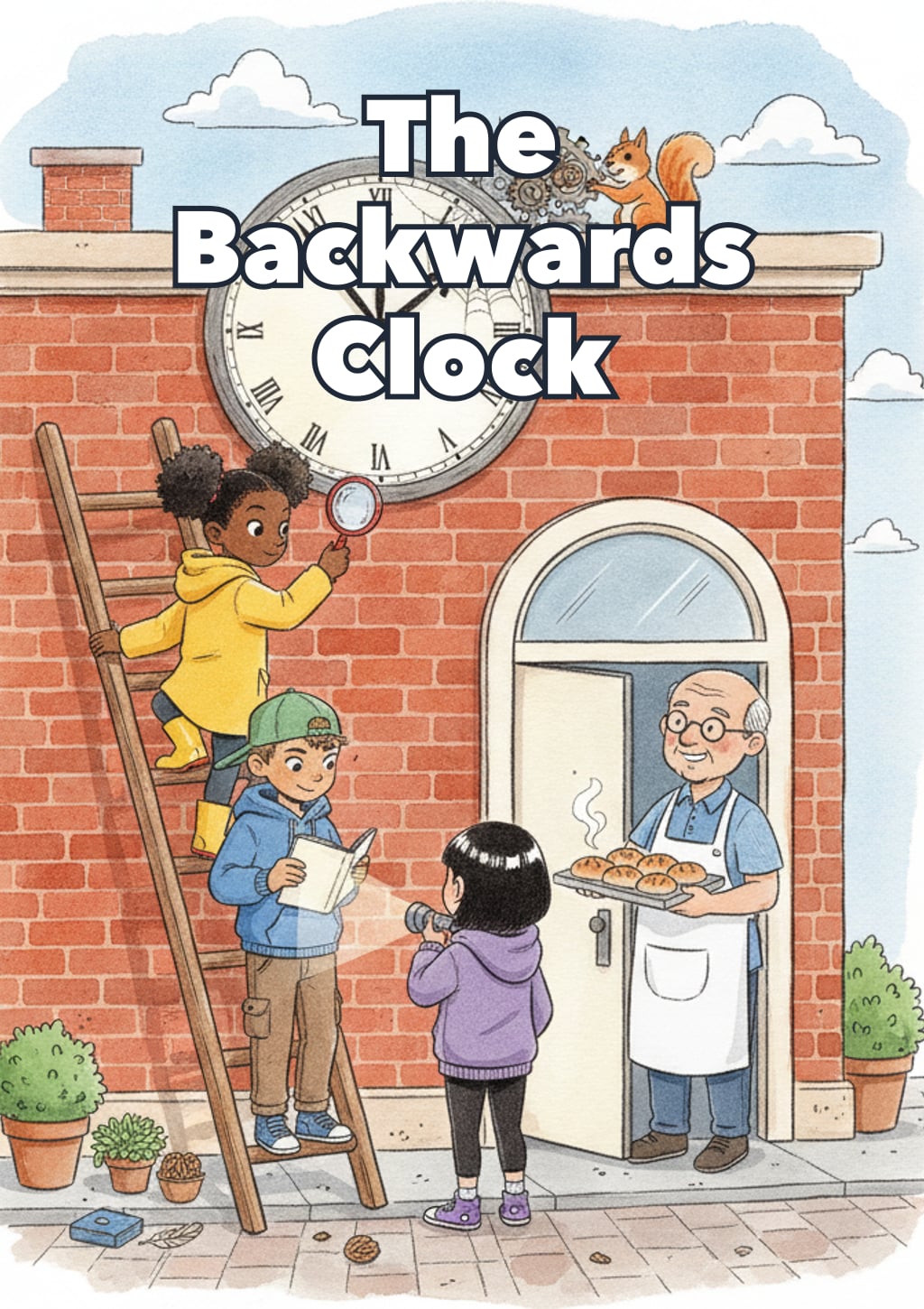 The Backwards Clock — children's book cover