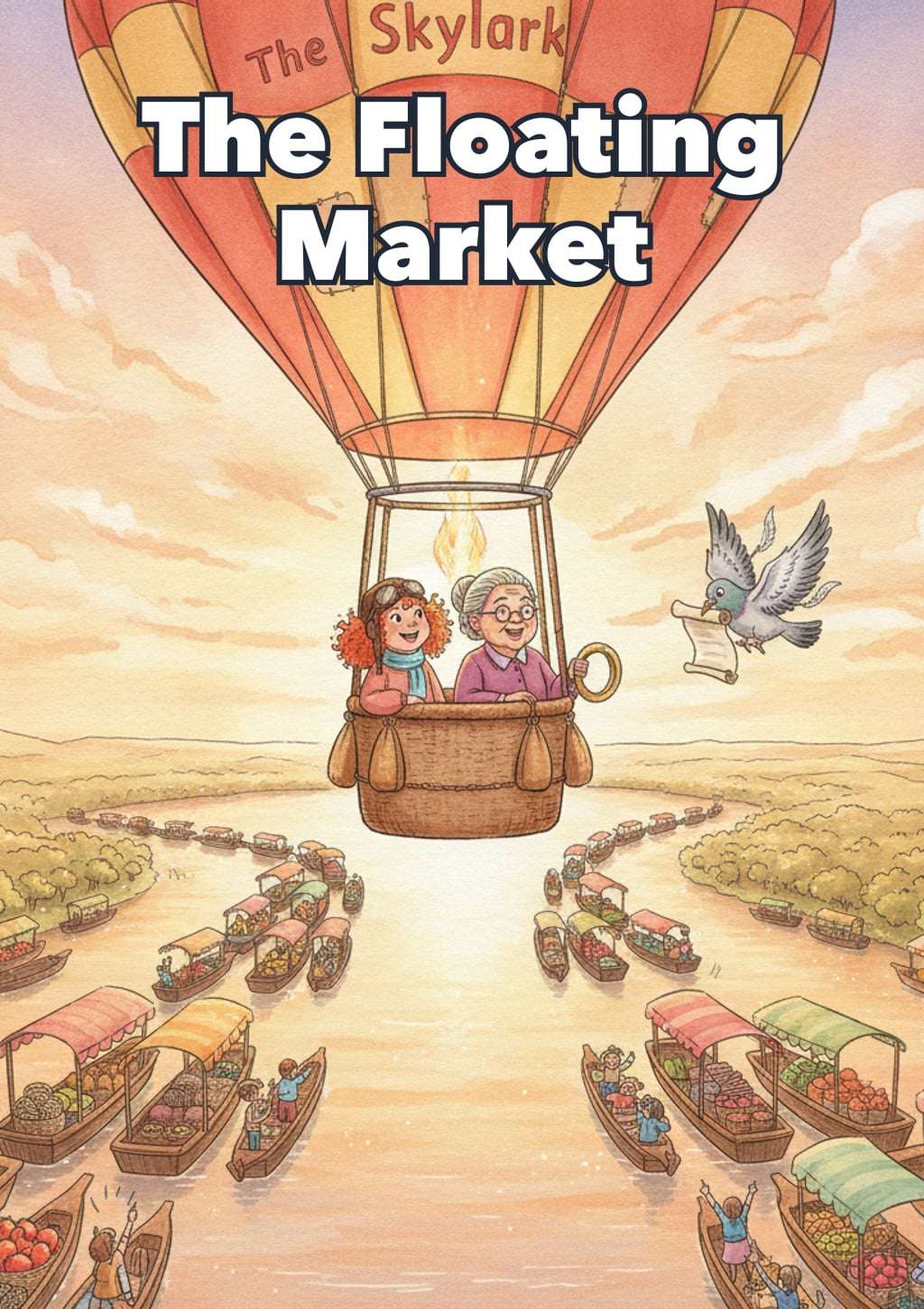 The Floating Market — children's book cover