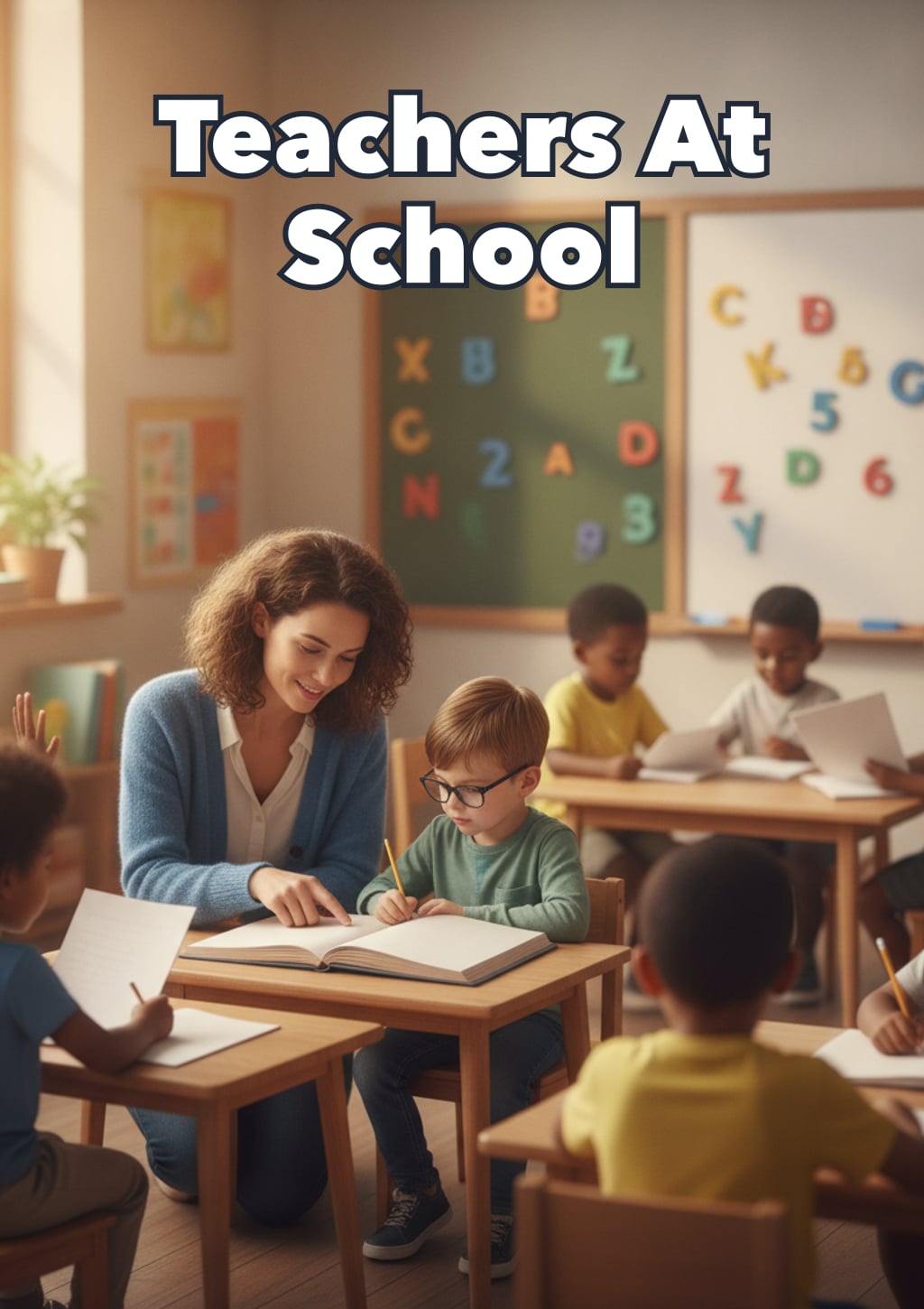 Teachers At School — children's book cover