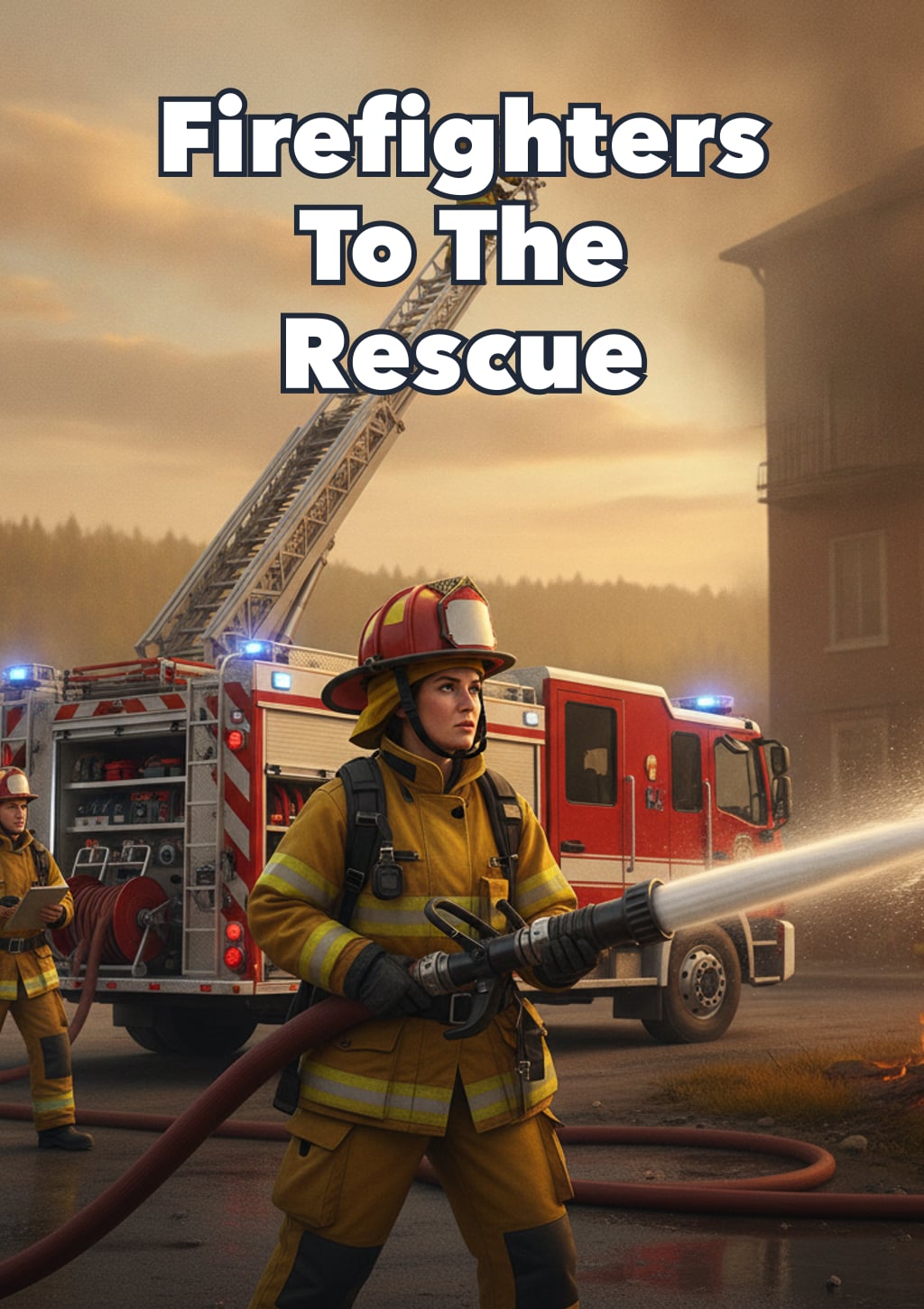 Firefighters To The Rescue — children's book cover