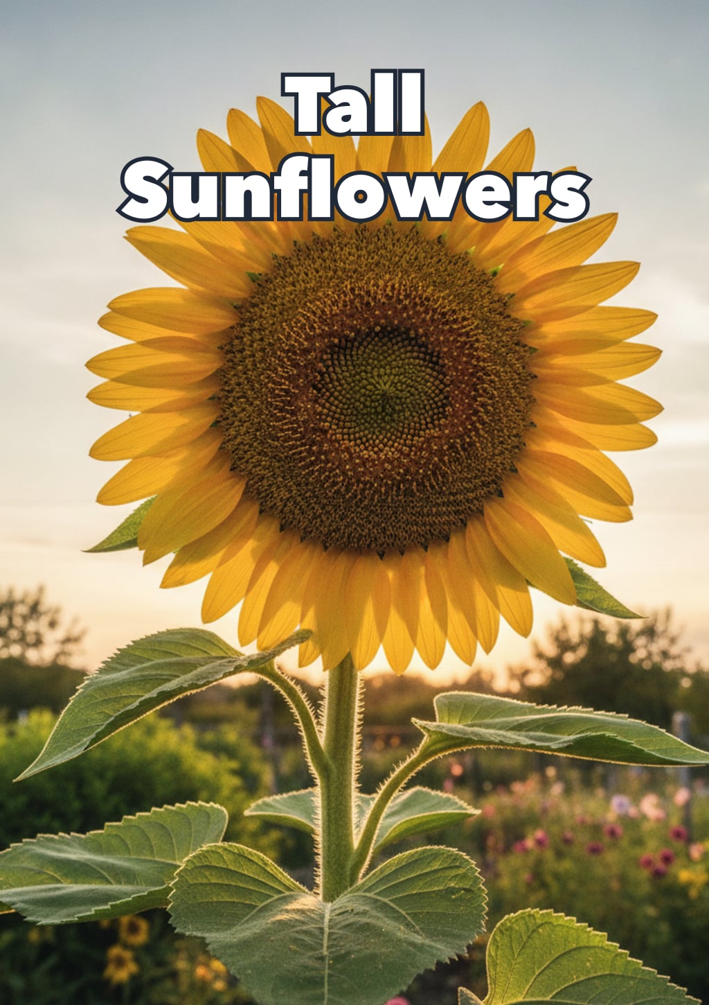 Tall Sunflowers — children's book cover